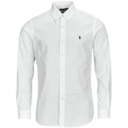 Chemise Polo Ralph Lauren CHEMISE COUPE DROITE EN SEERSUCKER Blanc