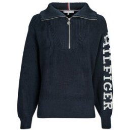 Pull Tommy Hilfiger PLACED HILFIGER 1/2 ZIP SWEATER Marine