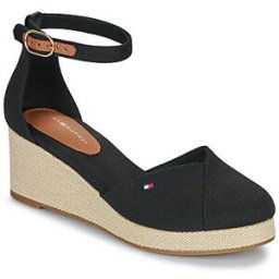 Sandales Tommy Hilfiger FLAG CLOSED TOE MID WEDGE ESPAD Noir