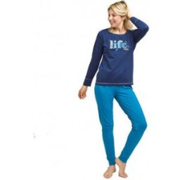 Pyjamas / Chemises de nuit Kindy Pyjama long en coton "Life" fleuri Bleu