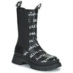 Boots Desigual SHOES CHELSEA HIGH LETTERING Noir