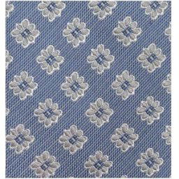 Draeger Cravate jacquard en 100% soie - Imprimé Fleur - Bleu - 150 x 6 x 7 cm
