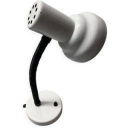 Lampe massive année 80 blanc 13x13x41