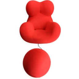 Chaise et pouf Up 5+6 « Big Mama » de Gaetano Pesce pour B&B Italia rouge 120x130x103