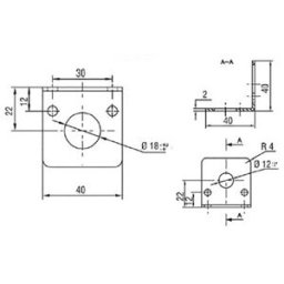 Support Datalogic ST-1218 95ACC3340 (L x l x H) 40 x 40 x 40 mm 1 pc(s)