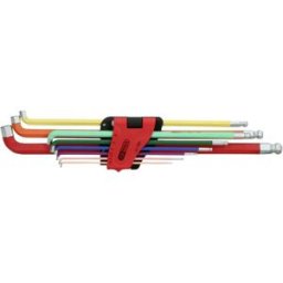 KS Tools 151.4560 6 pans intérieurs Jeu de clés mâles coudées 1.5 mm, 2 mm, 2.5 mm, 3 mm, 4 mm, 5 mm, 6 mm, 8 mm, 10 mm 9 pièces