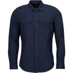 Chemise G-Star Raw marine slim shirt l\\s Marine EU S hommes