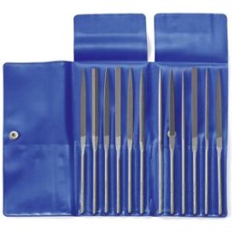 Dick 21001430 Jeu de limes à aiguille Hieb 3, 12 pièces dans un sac en plastique Longueur 140 mm 1 set