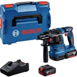 Bosch Professional GBH 18V-22 SDS-Plus-Marteau perforateur sans fil 18 V 4 Ah Li-Ion + 2 batteries, + chargeur, + mallette