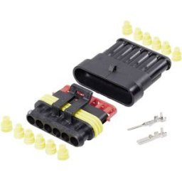 Set Superseal série AMP-Superseal 1.5mm TE Connectivity 30S007 Nbr total de pôles 6 Pas: 6 mm 1 set