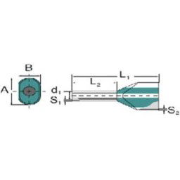 Embout double dextrémité de câble Weidmüller H6,0/23D ZH GE SV 9004720000 6 mm² x 12 mm partiellement isolé jaune 100 pc(s)