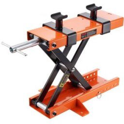 VEVOR Cric de Moto à Ciseaux 500 kg Hauteur de Levage 9,5-40 cm Pont Élévateur Hydraulique avec Selles Antidérapantes Table Élévatrice pour Moto avec Manivelle Amovible pour Entretien Quad ATV Atelier