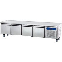 Soubassement Réfrigéré avec 4 Tiroirs 1/1 pour Appareils de Cuisson, L2200 mm - Mastro