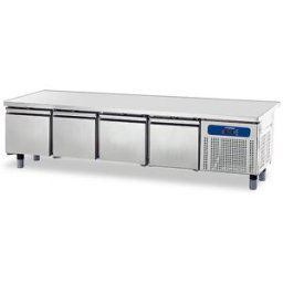 Virtus Group Soubassement Réfrigéré avec 4 Tiroirs 1/1 pour Appareils de Cuisson 900, L2200 mm - Virtus