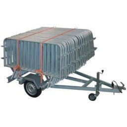Remorque porte barrières de police tractable
