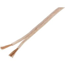 TRU COMPONENTS 1567141 Câble haut-parleur 2 x 2.5 mm² transparent 20 m