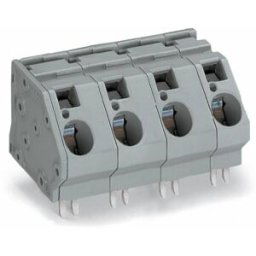 Bornier à ressort WAGO 745-604/011-000 16.00 mm² Nombre de pôles 4 gris 16 pc(s)