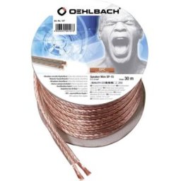 Oehlbach 107 Câble haut-parleur 2 x 1.5 mm² transparent 30 m