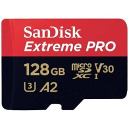 SanDisk Extreme PRO Carte microSDXC 128 GB Class 10, UHS-I, v30 Video Speed Class résistance aux chocs, étanche