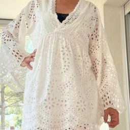 Robe courte Miss June Robe broderie coton neuve miss june Blanc