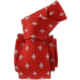 Cravates et accessoires Tony & Paul Cravate Fleurs de Lys - BOURBON Rouge