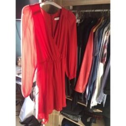 Robe courte Naf Naf Robe fluide Rouge