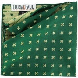 Costumes et cravates Tony & Paul Pochette Fleurs de Lys - BOURBON Vert