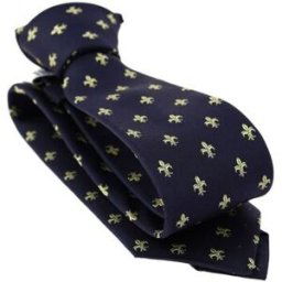 Cravates et accessoires Tony & Paul Cravate Fleurs de Lys - BOURBON Bleu