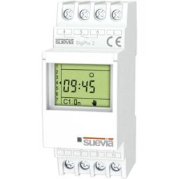 Interrupteur horaire pour rail 1 pc(s) Suevia DigiPro 2 Tension de contact (max.): 250 V/AC Courant de commutation (max.): 16 A 2 inverseurs (RT) programme