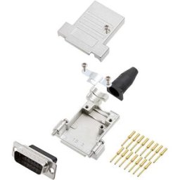 encitech DTSL15-SJSRG-T-DBCP-K 6355-0089-02 Kit embase SUB-D mâle 180 ° Nombre de pôles: 15 à sertir 1 pc(s)