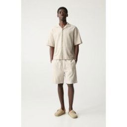 Pull&Bear Short Jogging À Rayures En Lin Rayures XS male