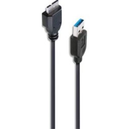 Câble USB-A / micro USB-B 3.0 APM, USB 3.0, mâle / mâle, noir, 1m