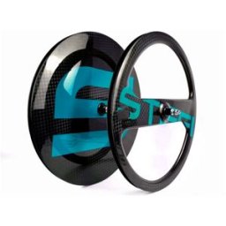 Paire de roues Stiffi Track S-Disc + 2 Spoke Bleu
