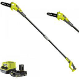Ryobi RPP182020 - Élagueuse à batterie sur perche télescopique - Barre de 20 cm - 18V 2Ah