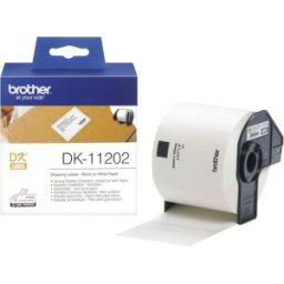 Brother DK-11202 Rouleau détiquettes 62 x 100 mm papier blanc 300 pc(s) fixation permanente DK11202 Etiquette dexpédition
