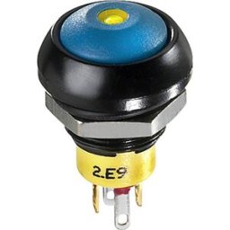 APEM IPR1SAD2L0Y IP Series Interrupteur à pression 12 V/DC 4 A 1 x On/Off à accrochage jaune (Ø x H) 12 mm x 20 mm IP67 1 pc(s)