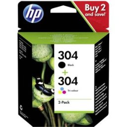 HP 304 Encre pack bundle dorigine noir, cyan, magenta, jaune 3JB05AE Encre