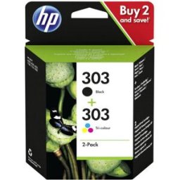 HP Encre 303 dorigine pack bundle noir, cyan, magenta, jaune 3YM92AE Encre