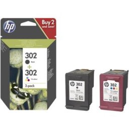 HP 302 Encre pack bundle dorigine noir, cyan, magenta, jaune X4D37AE Encre