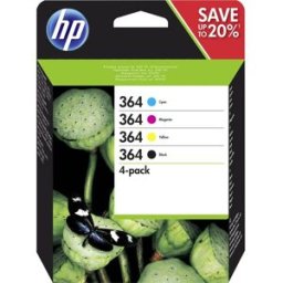 HP 364 Encre dorigine pack bundle noir, cyan, magenta, jaune N9J73AE Encre