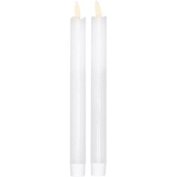 Scandi Essentials Bougie LED Bright 25 cm Lot de 2 Blanc