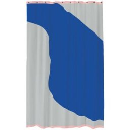 Mette Ditmer Rideau de douche Nova Arte 150x200 cm Gris clair-cobalt