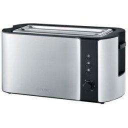 Severin Grille-pain 4 tranches AT 2590, acier inox / noir