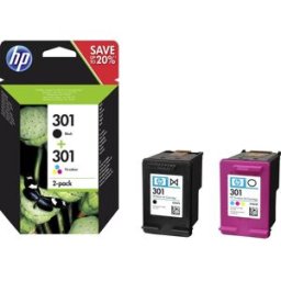 HP 301 Encre pack bundle dorigine noir, cyan, magenta, jaune N9J72AE Encre