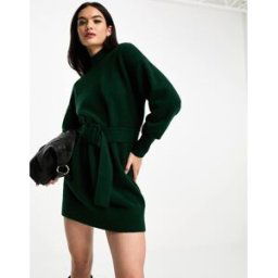 & Other Stories - Robe ceinturÃ©e en maille - Vert Vert M female