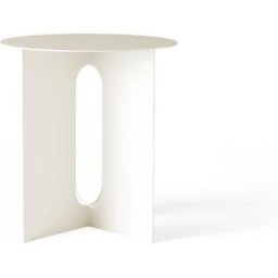 Audo Copenhagen Table d'appoint Androgyne, pieds en acier ivoire
