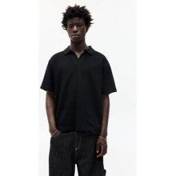 Pull&Bear Polo Manches Courtes Noir L male