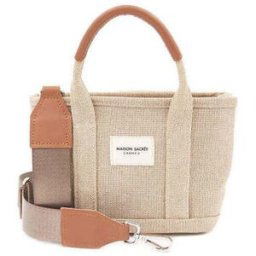 Sac à main Maison Sacrée Cabas Miramar Brun Extra Mini Gris