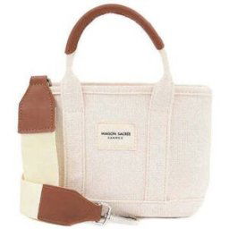 Sac à main Maison Sacrée Cabas Miramar Beige Extra Mini Beige