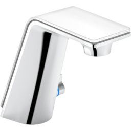 ALESSI Sense by HANSA mitigeur lavabo 07732201 fonctionnement sur batterie, avec affichage LED, saillie 118 mm, chromé /blanc